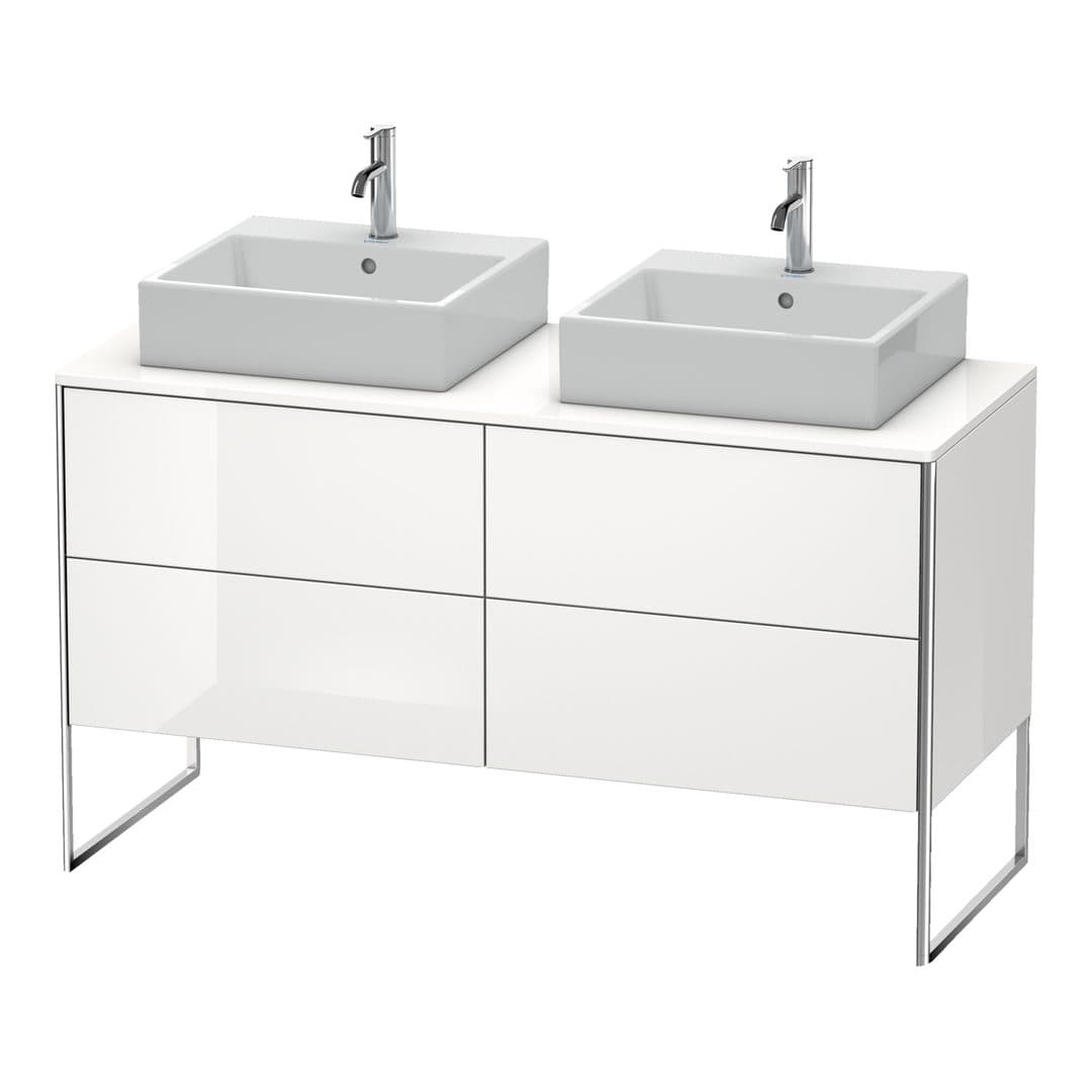 Duravit XSquare – Έπιπλο Νιπτήρα – 1400 mm, για κονσόλα, 4 συρτάρια, 1400 x 548 x 778 mm – White High Gloss, Decor (XS4926B2222)