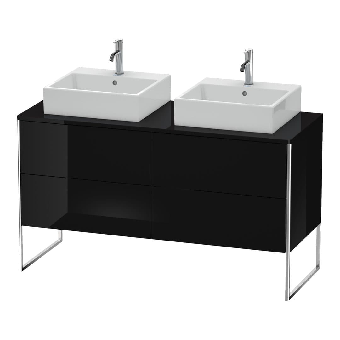 Duravit XSquare – Έπιπλο Νιπτήρα – 1400 mm, για κονσόλα, 4 συρτάρια, 1400 x 548 x 778 mm – Black High Gloss, Lacquer (XS4926B4040)