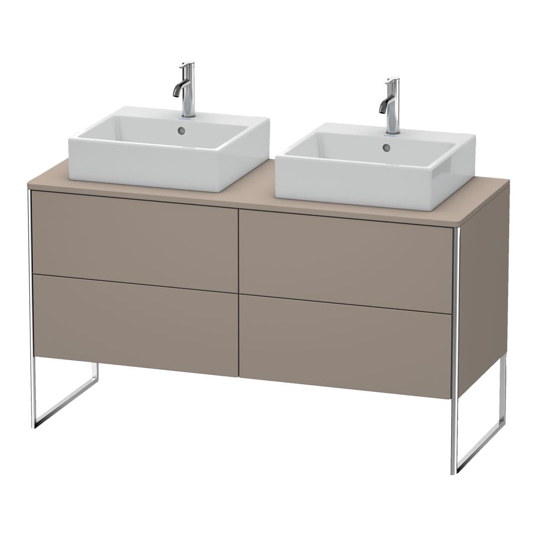 Duravit XSquare – Έπιπλο Νιπτήρα – 1400 mm, για κονσόλα, 4 συρτάρια, 1400 x 548 x 778 mm – Basalte Matt, Decor (XS4926B4343)