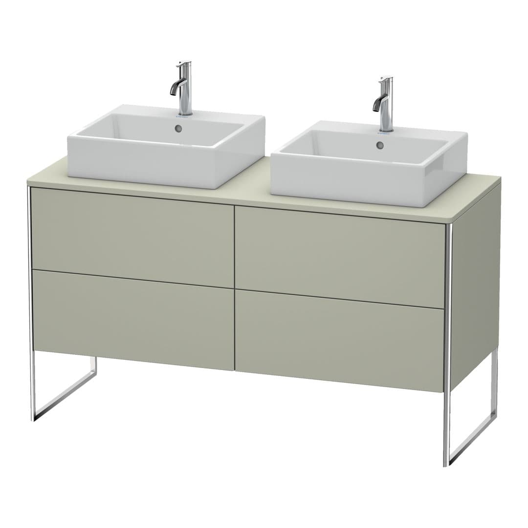 Duravit XSquare – Έπιπλο Νιπτήρα – 1400 mm, για κονσόλα, 4 συρτάρια, 1400 x 548 x 778 mm – Taupe Satin Matt, Lacquer (XS4926B6060)