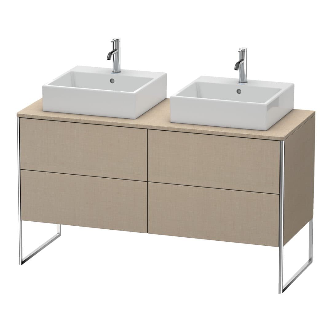 Duravit XSquare – Έπιπλο Νιπτήρα – 1400 mm, για κονσόλα, 4 συρτάρια, 1400 x 548 x 778 mm – Linen Matt, Decor (XS4926B7575)