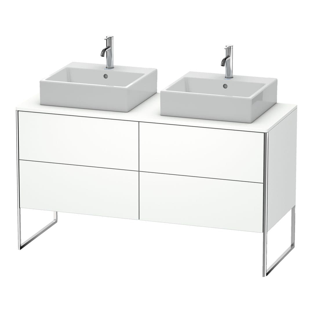 Duravit XSquare – Έπιπλο Νιπτήρα – 1400 mm, για κονσόλα, 4 συρτάρια, 1400 x 548 x 778 mm – White Super Matt, Decor (XS4926B8484)