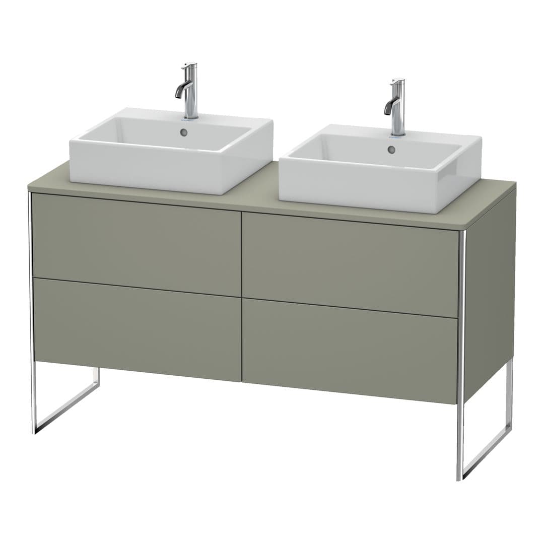 Duravit XSquare – Έπιπλο Νιπτήρα – 1400 mm, για κονσόλα, 4 συρτάρια, 1400 x 548 x 778 mm – Stone grey Satin Matt, Lacquer (XS4926B9292)