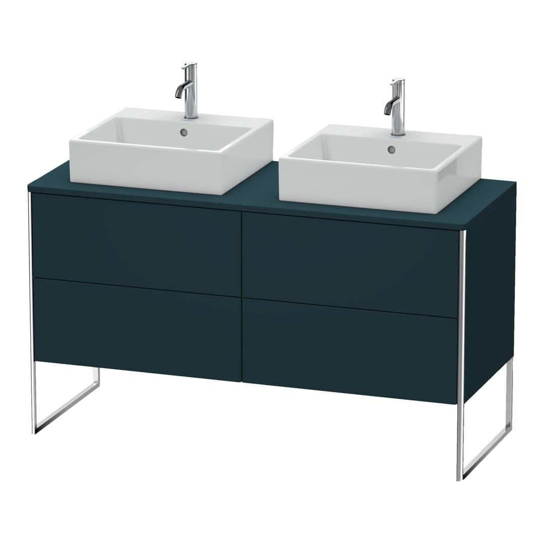 Duravit XSquare – Έπιπλο Νιπτήρα – 1400 mm, για κονσόλα, 4 συρτάρια, 1400 x 548 x 778 mm – Night blue Satin Matt, Lacquer (XS4926B9898)