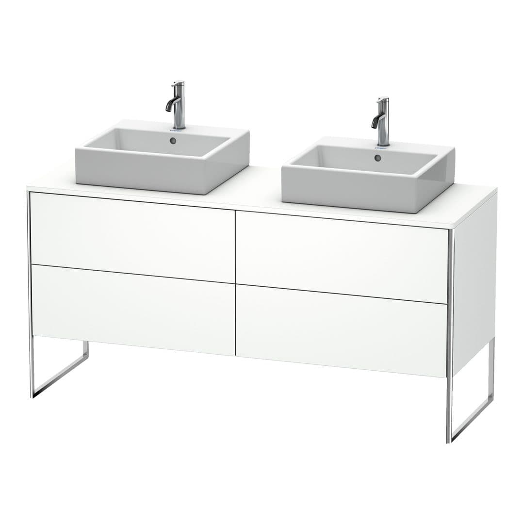 Duravit XSquare – Έπιπλο Νιπτήρα – 1600 mm, για κονσόλα, 4 συρτάρια, 1600 x 548 x 778 mm – White Matt, Decor (XS4927B1818)