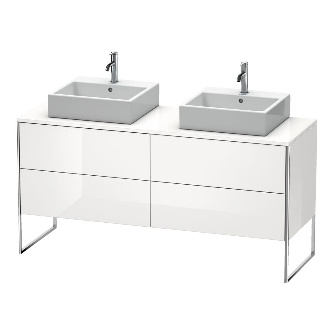 Duravit XSquare – Έπιπλο Νιπτήρα – 1600 mm, για κονσόλα, 4 συρτάρια, 1600 x 548 x 778 mm – White High Gloss, Decor (XS4927B2222)