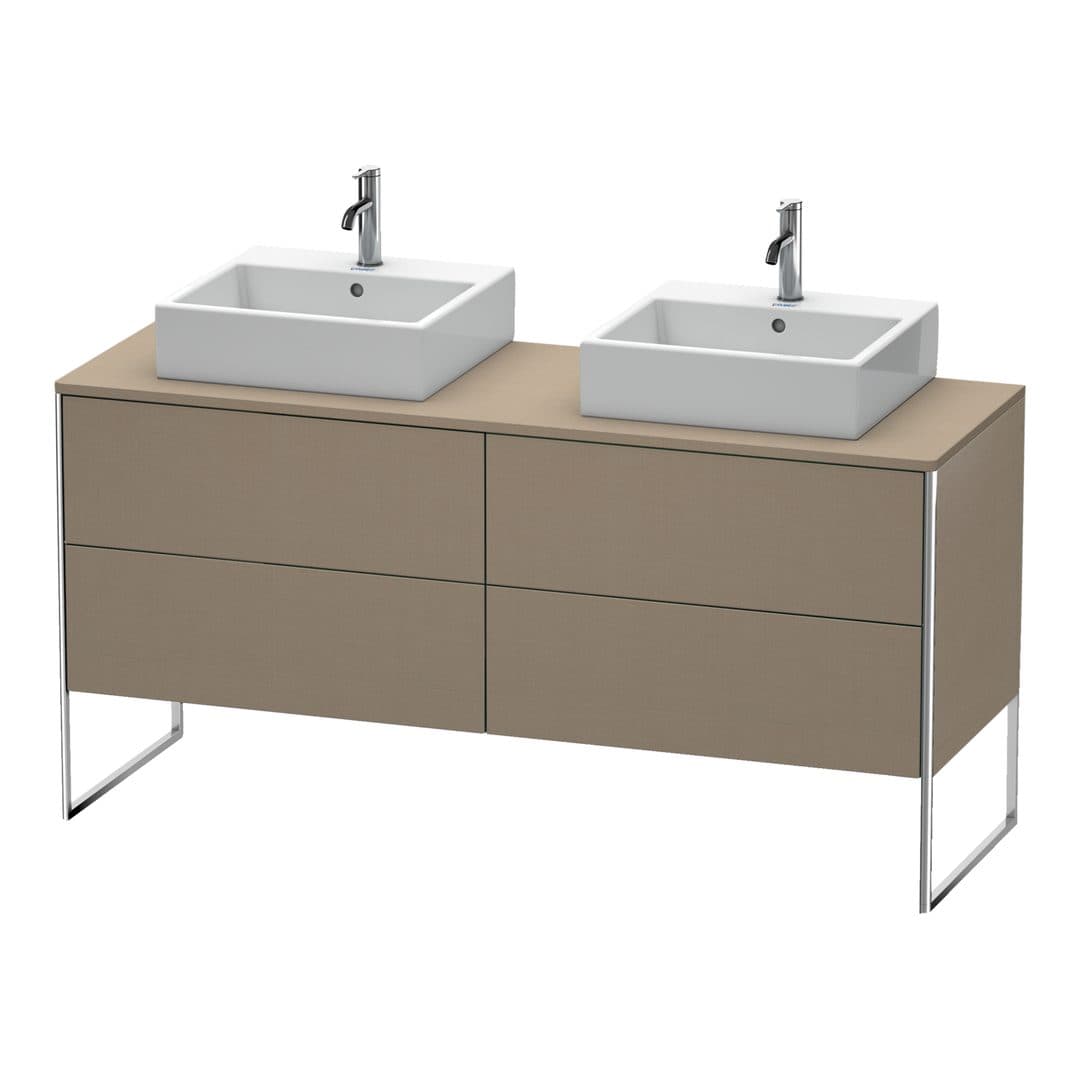 Duravit XSquare – Έπιπλο Νιπτήρα – 1600 mm, για κονσόλα, 4 συρτάρια, 1600 x 548 x 778 mm – Linen Matt, Decor (XS4927B7575)