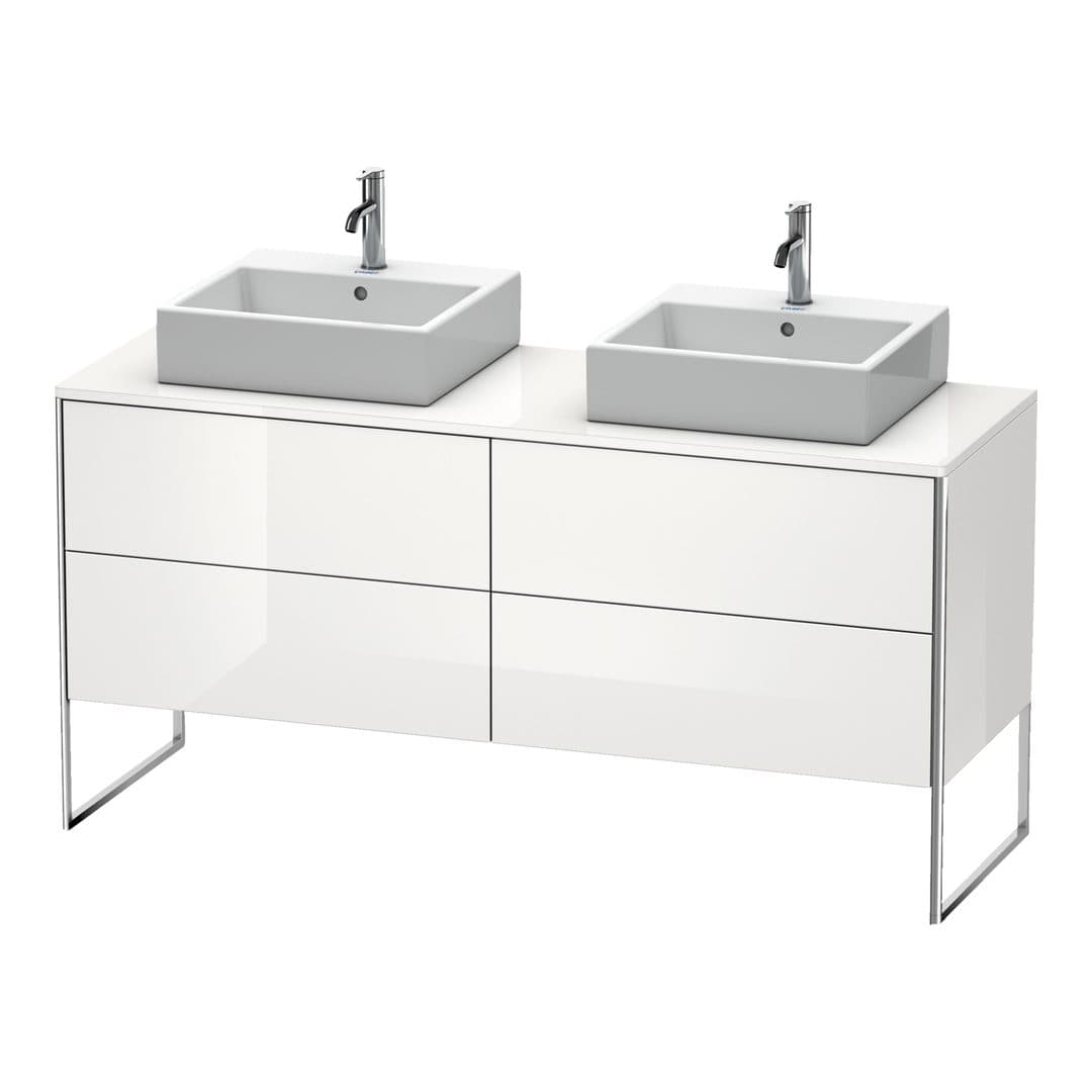 Duravit XSquare – Έπιπλο Νιπτήρα – 1600 mm, για κονσόλα, 4 συρτάρια, 1600 x 548 x 778 mm – White High Gloss, Lacquer (XS4927B8585)