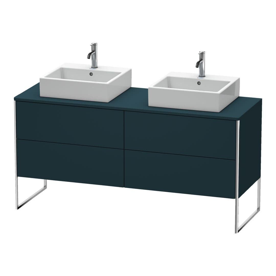 Duravit XSquare – Έπιπλο Νιπτήρα – 1600 mm, για κονσόλα, 4 συρτάρια, 1600 x 548 x 778 mm – Night blue Satin Matt, Lacquer (XS4927B9898)