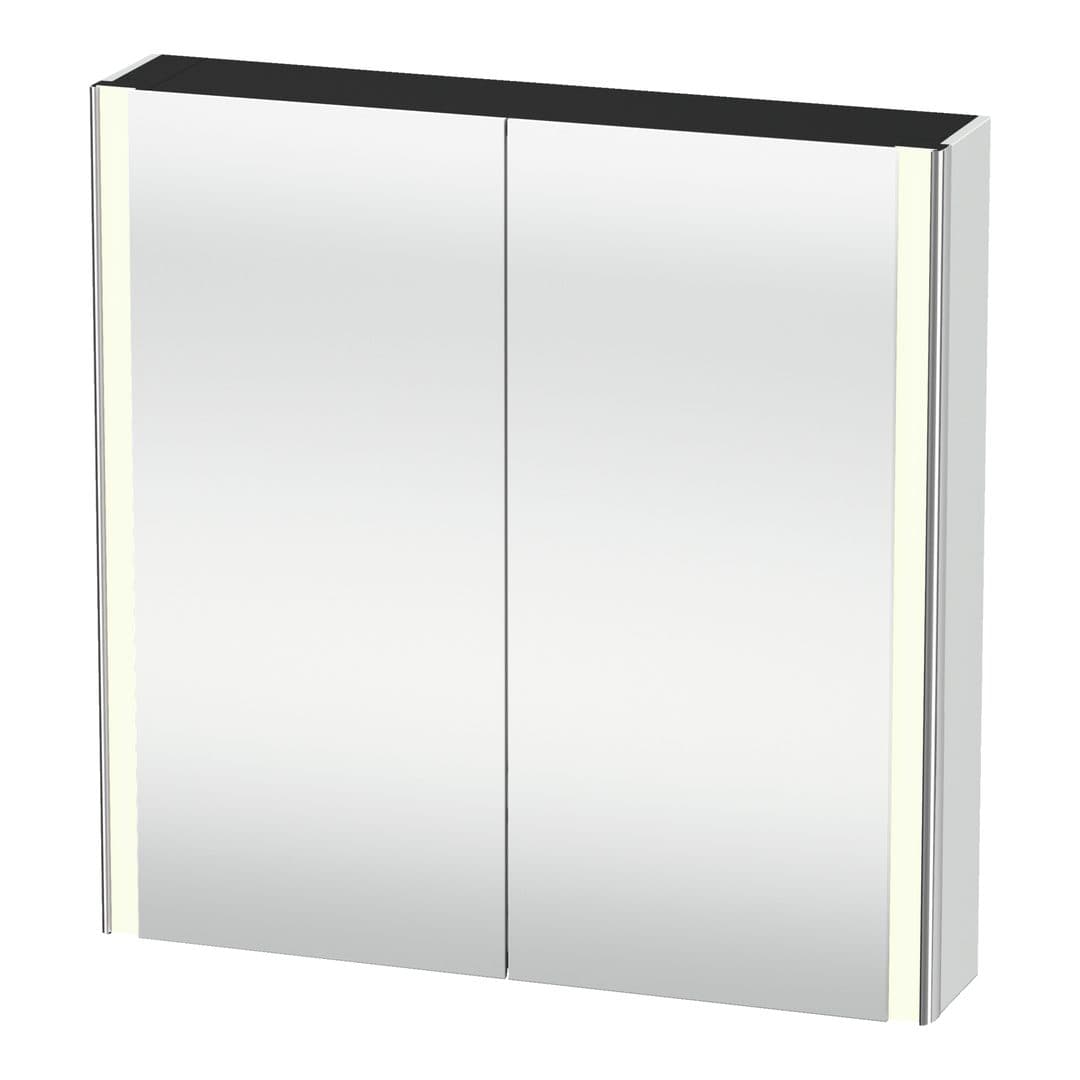 Duravit XSquare – Καθρέπτης Μπάνιου – 800×800 mm, καθρεπτοντούλαπο, 2 πόρτες, με φωτισμό LED – White (XS7112018186000)