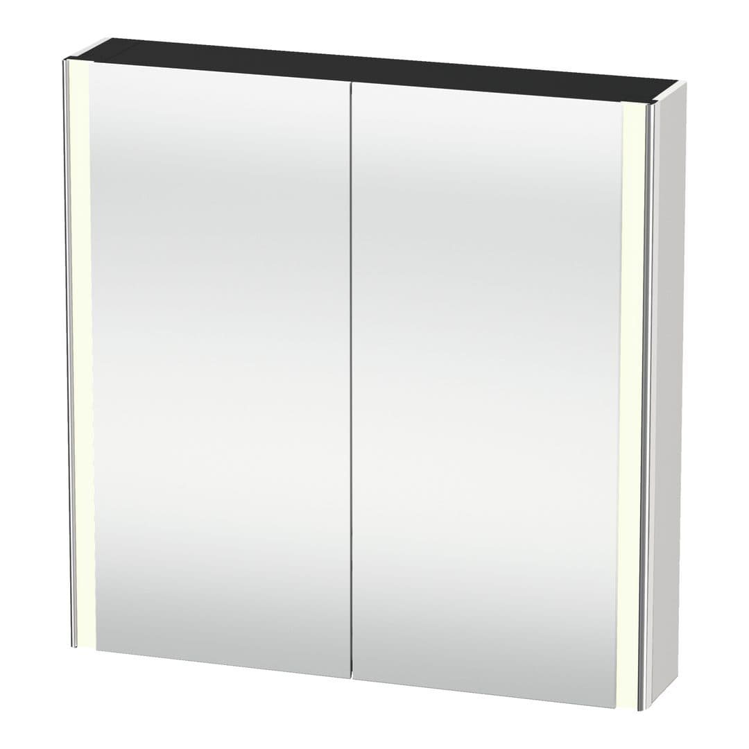 Duravit XSquare – Καθρέπτης Μπάνιου – 800×800 mm, καθρεπτοντούλαπο, 2 πόρτες, με φωτισμό LED – White (XS7112036366000)