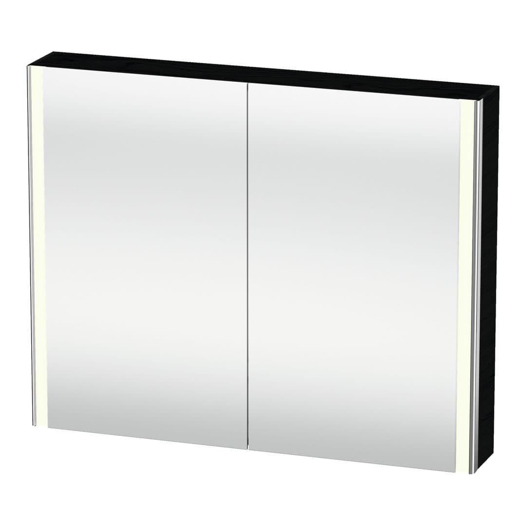Duravit XSquare – Καθρέπτης Μπάνιου – 1000×800 mm, καθρεπτοντούλαπο, 2 πόρτες, με φωτισμό LED – Black oak (XS7113016166000)
