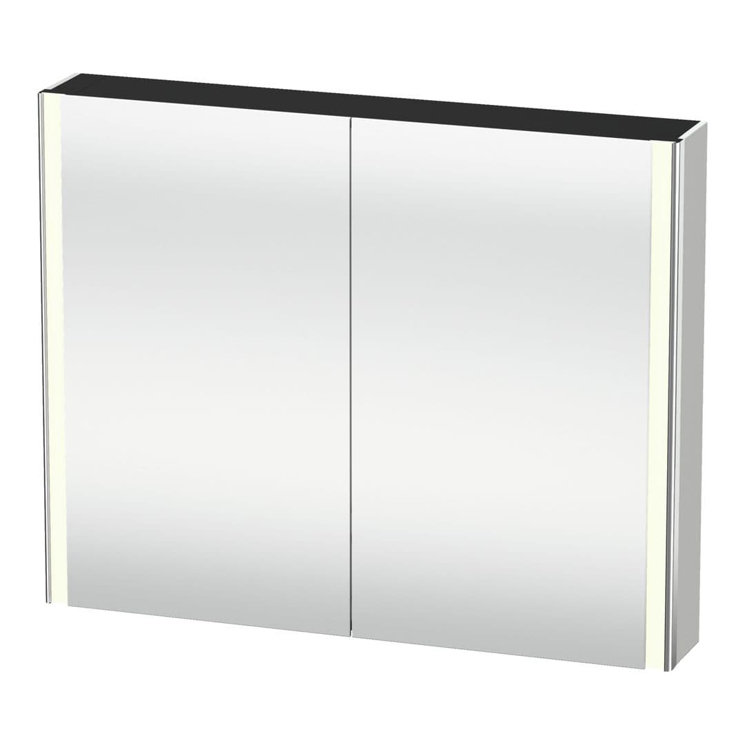 Duravit XSquare – Καθρέπτης Μπάνιου – 1000×800 mm, καθρεπτοντούλαπο, 2 πόρτες, με φωτισμό LED – Nordic white (XS7113039396000)