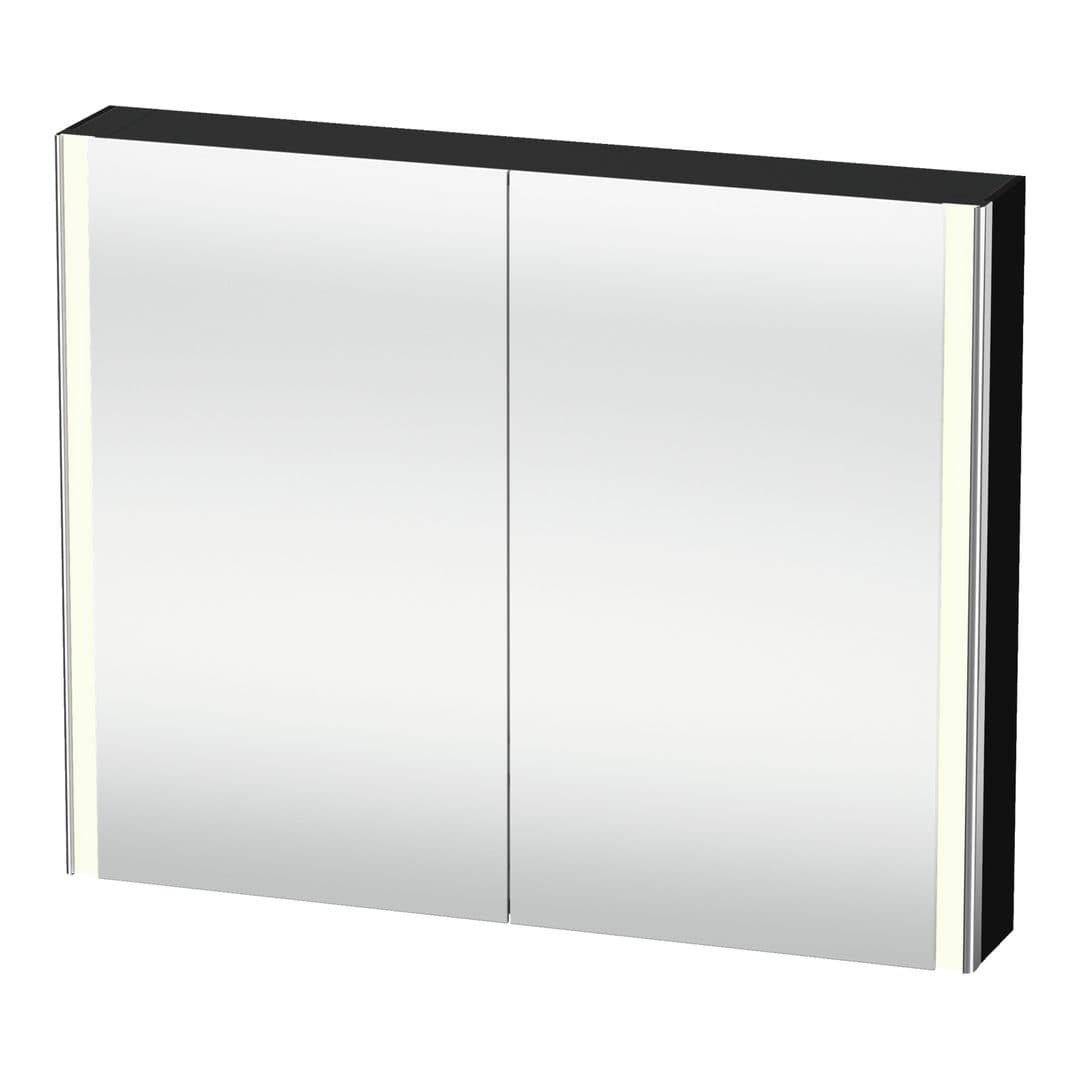 Duravit XSquare – Καθρέπτης Μπάνιου – 1000×800 mm, καθρεπτοντούλαπο, 2 πόρτες, με φωτισμό LED – Black (XS7113040406000)