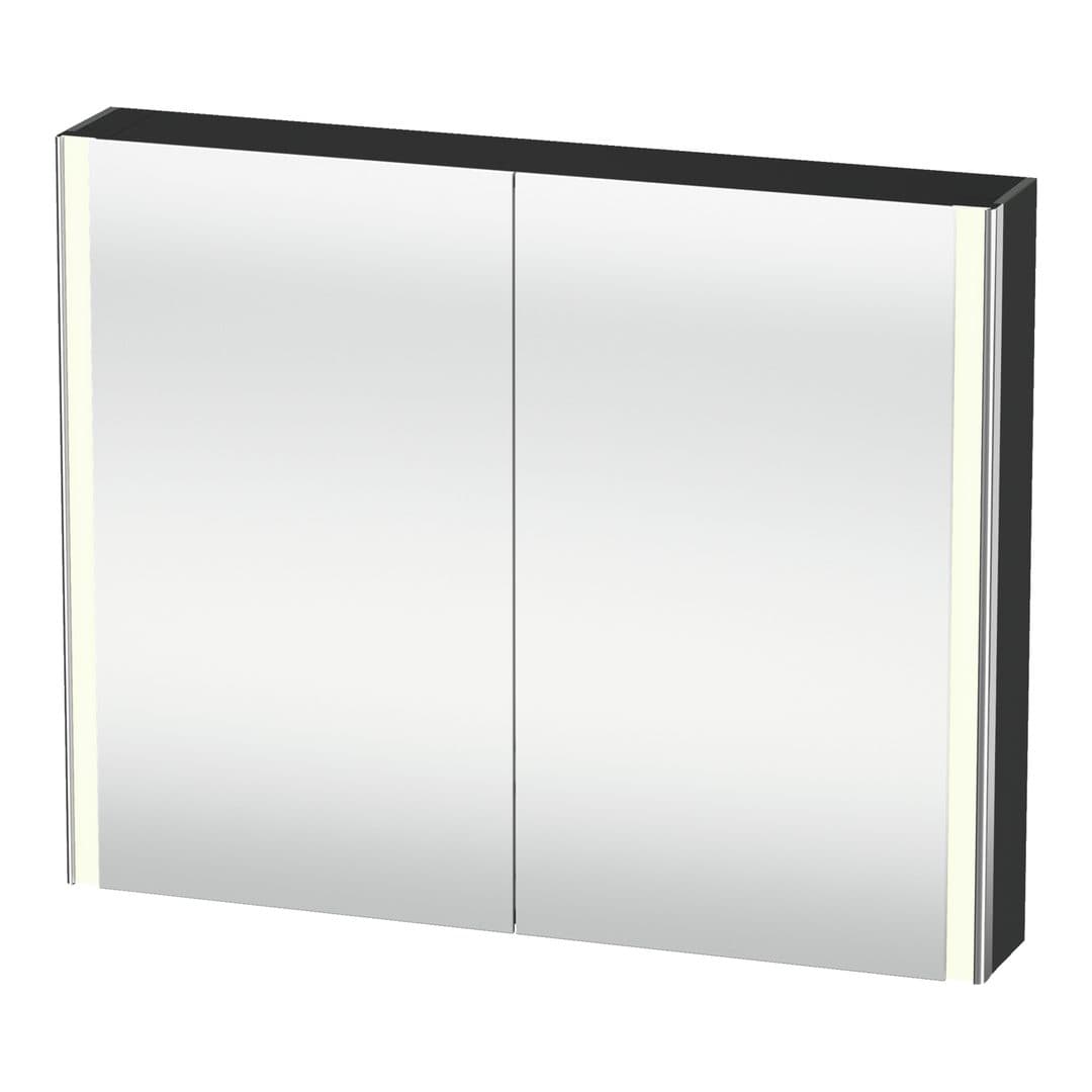 Duravit XSquare – Καθρέπτης Μπάνιου – 1000×800 mm, καθρεπτοντούλαπο, 2 πόρτες, με φωτισμό LED – Graphite (XS7113049496000)