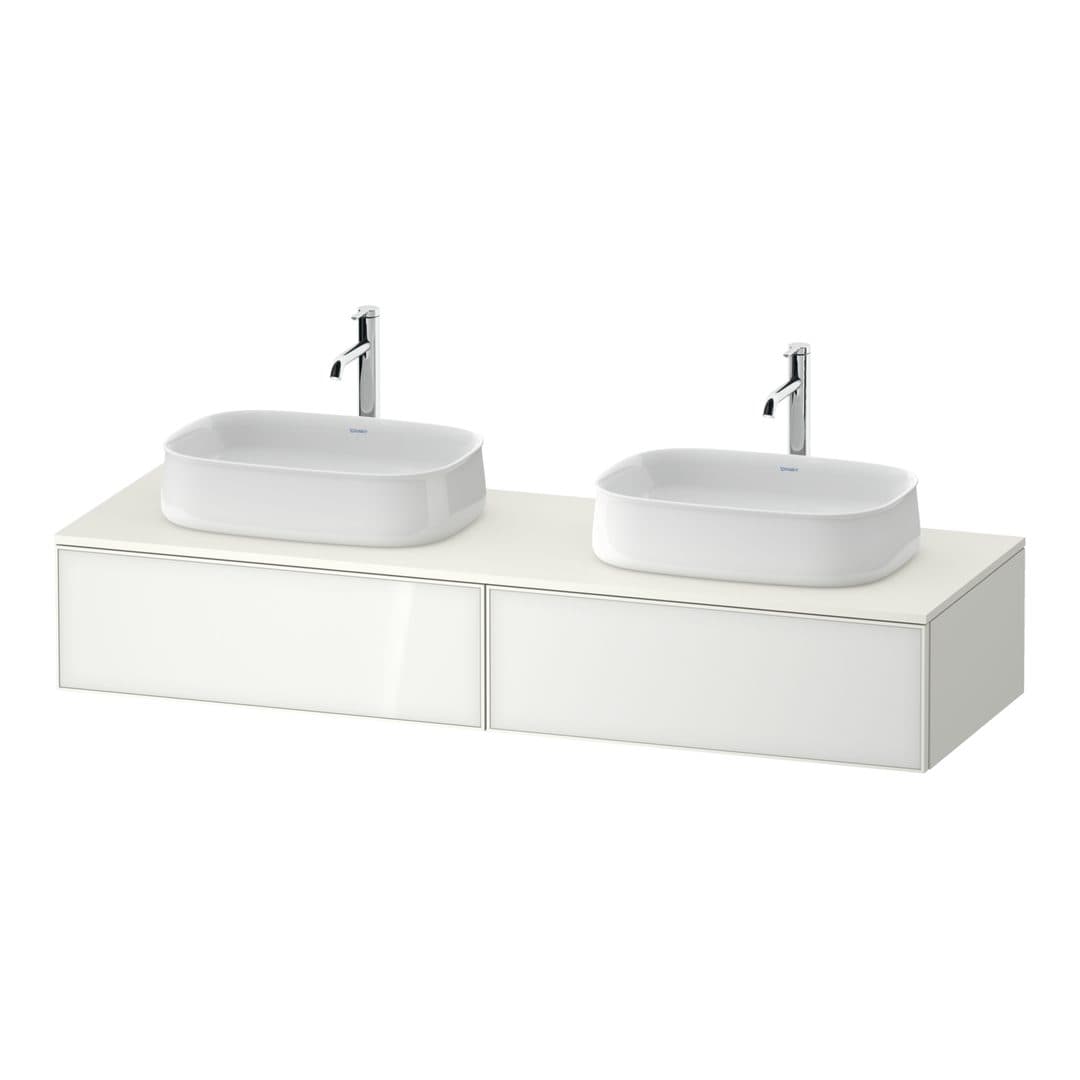 Duravit Zencha – Έπιπλο Νιπτήρα – 1600 mm, για κονσόλα, 2 συρτάρια – White, Glass (ZE4815B64840000)
