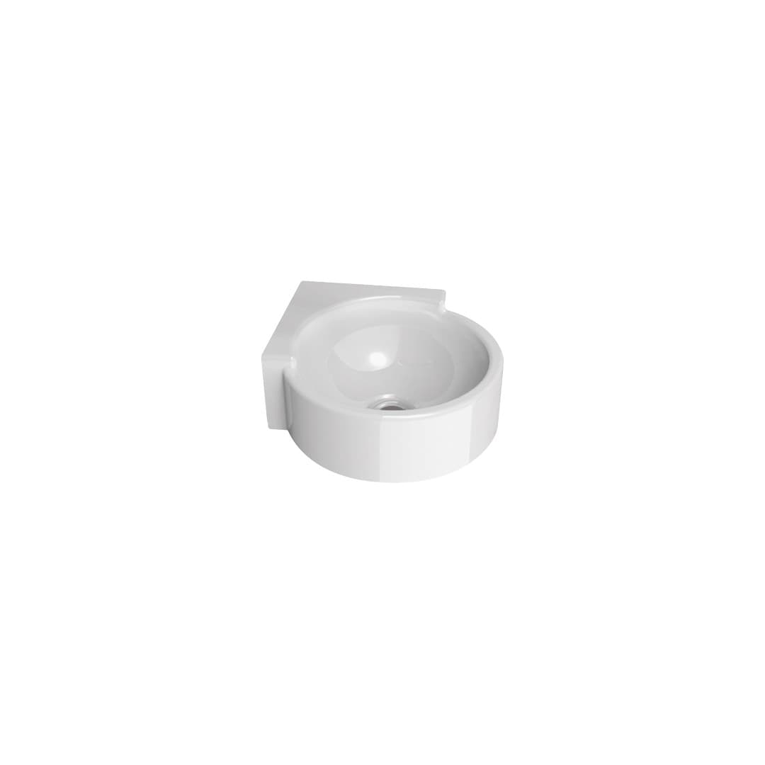 Flaminia MINI TWIN – Νιπτήρας Κρεμαστός – Corner wall hung basin – White Glossy (5060)