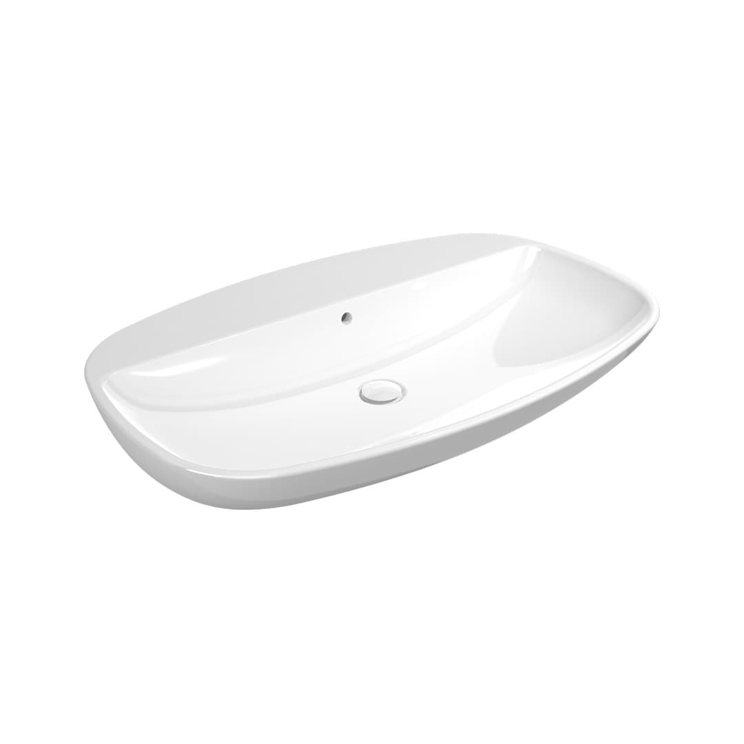 Flaminia NUDA 85 – Νιπτήρας Επικαθήμενος – Countertop – wall hung with tap ledge – White Glossy (5081)