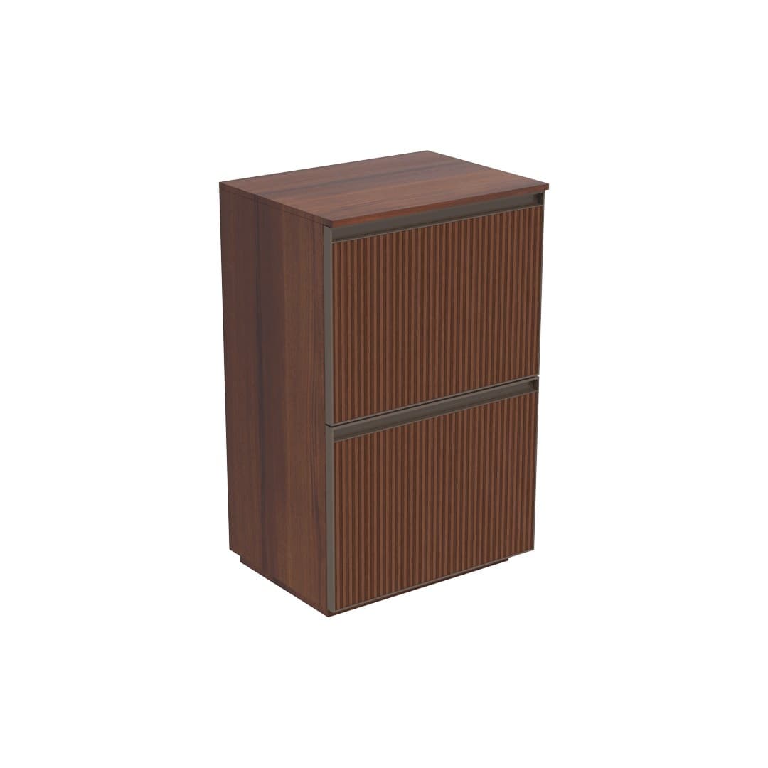 Flaminia CUBIKA 37 – H 78.5 – Έπιπλο Νιπτήρα – Free standing vanity unit (50 cm) – 2 συρτάρια – Noce Greca (CKD906)