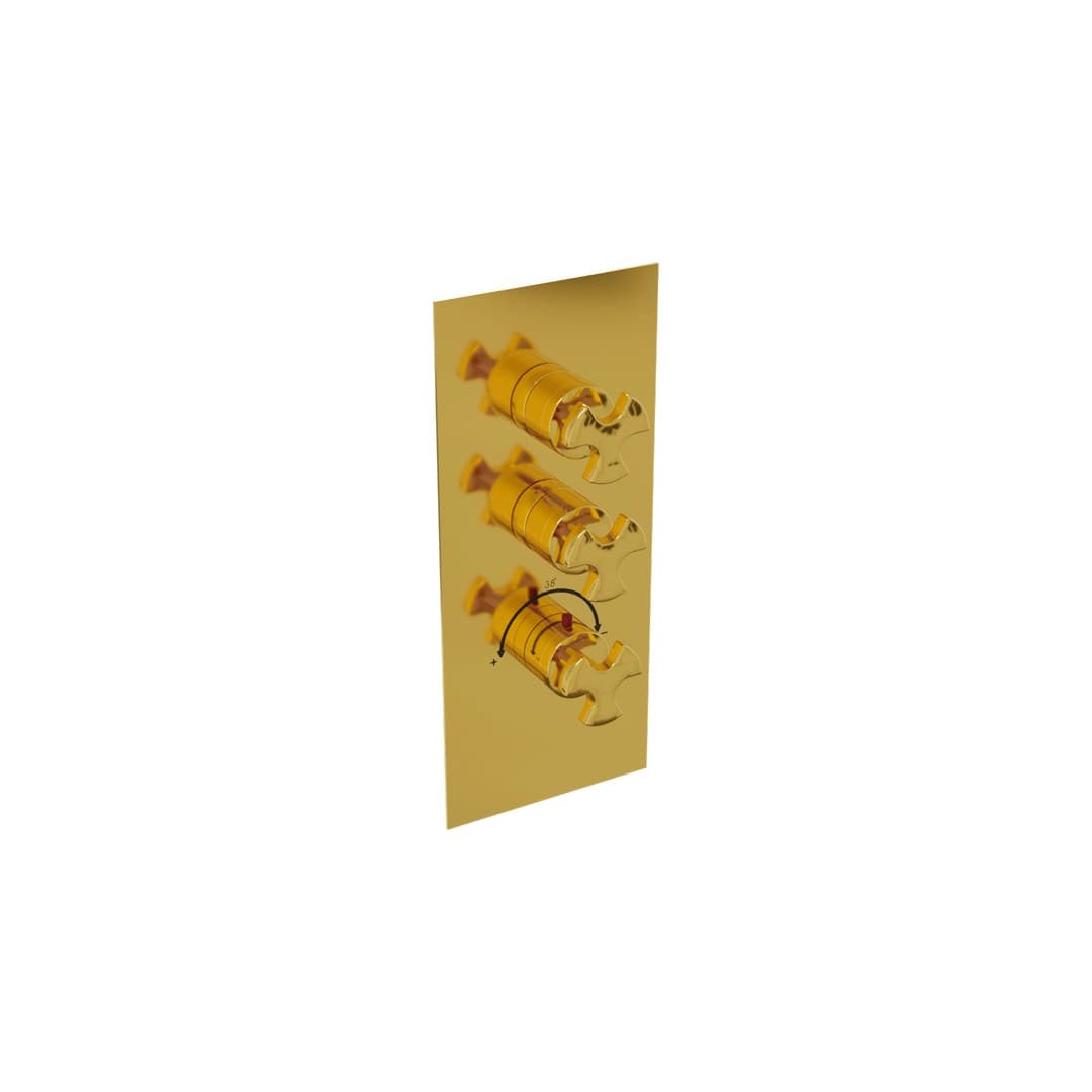 Flaminia EVERGREEN – Θερμοστατικός Μίκτης Ντους – Concealed thermostatic shower 2-outlets – Gold (EGBT2OR)