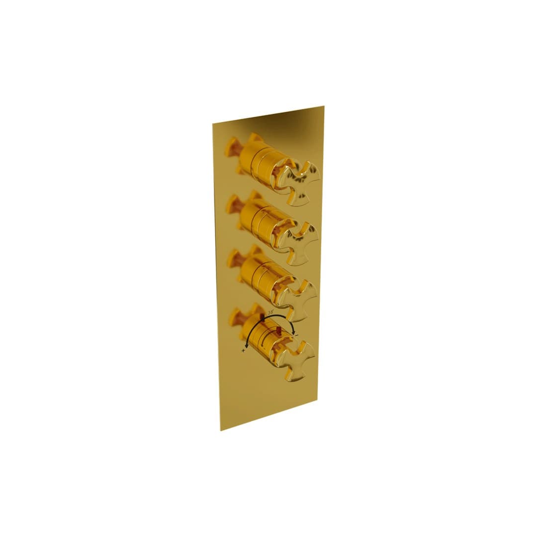 Flaminia EVERGREEN – Θερμοστατικός Μίκτης Ντους – Concealed thermostatic shower 3-outlets – Gold (EGBT3OR)