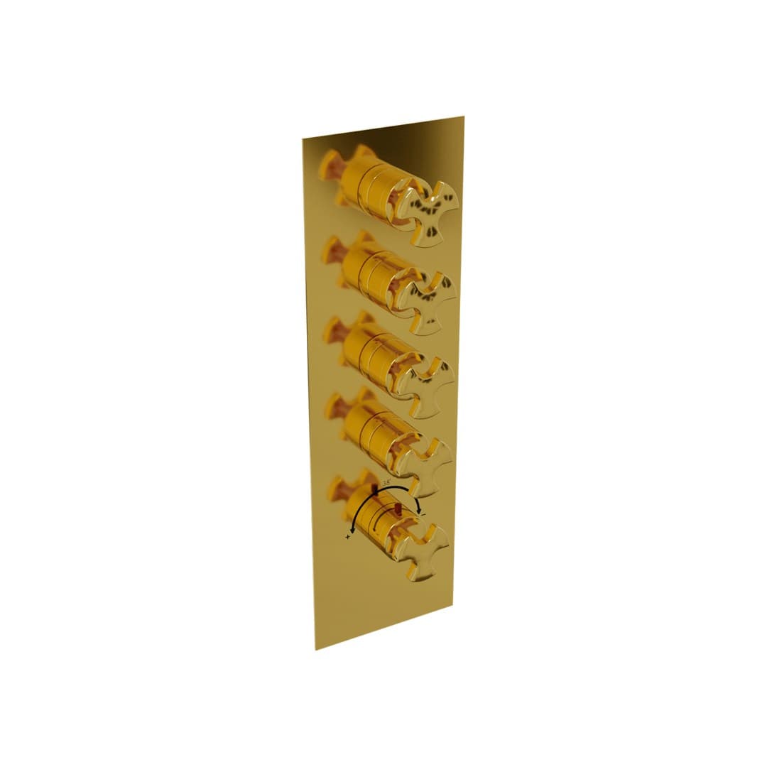 Flaminia EVERGREEN – Θερμοστατικός Μίκτης Ντους – Concealed thermostatic shower 4-outlets – Gold (EGBT4OR)