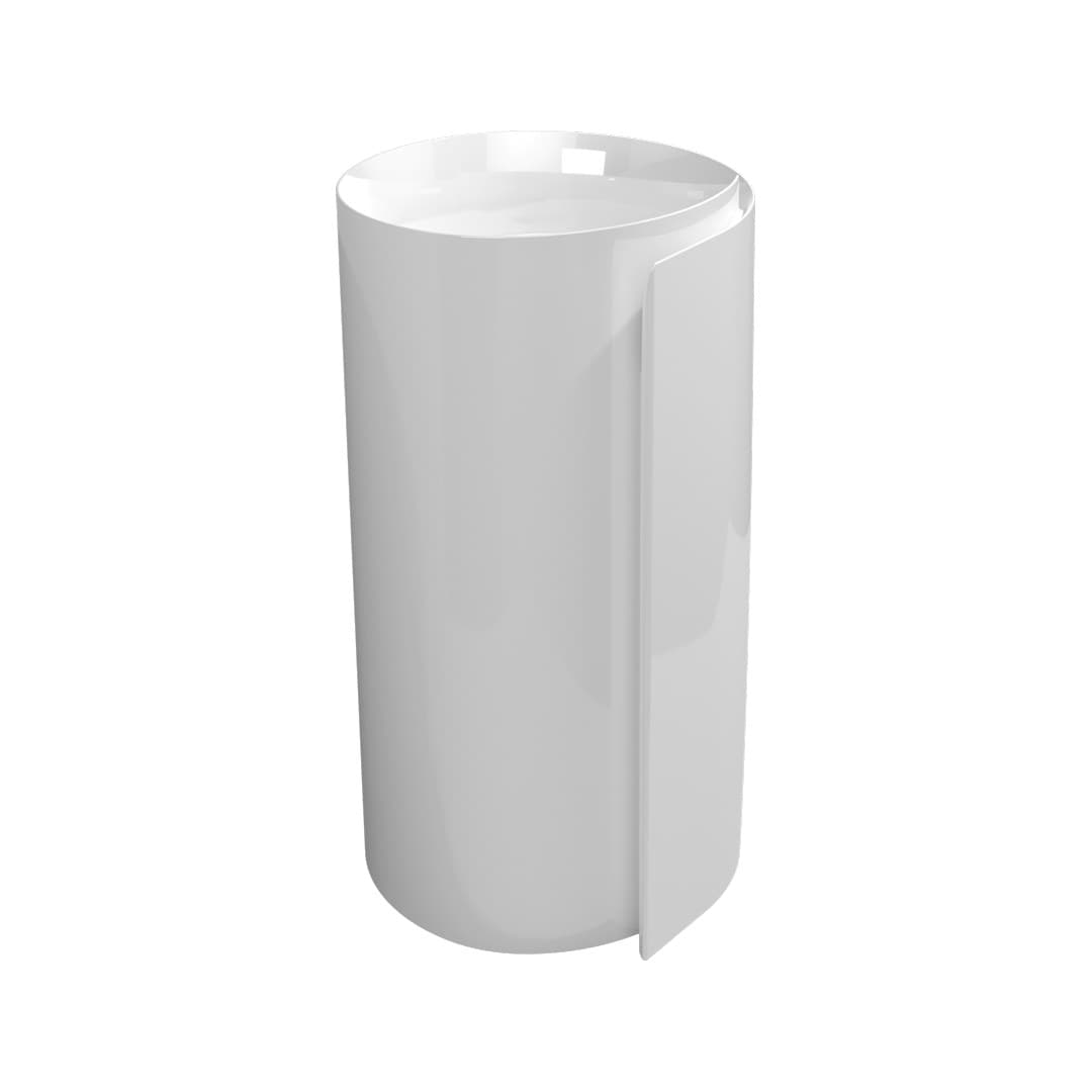 Flaminia MONOROLL – Νιπτήρας Επιδαπέδιος – Column basin – wall drain – White Glossy (MR44P)