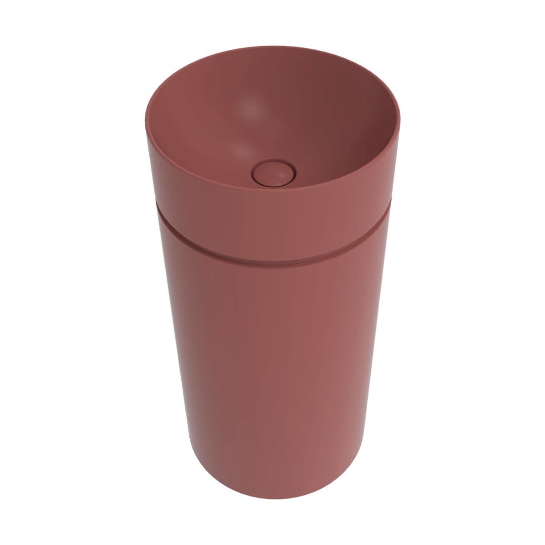 Flaminia MONOTWIN SLIM – Νιπτήρας Επιδαπέδιος – Column basin – wall drain – Uva Matt (MTC42PUV)