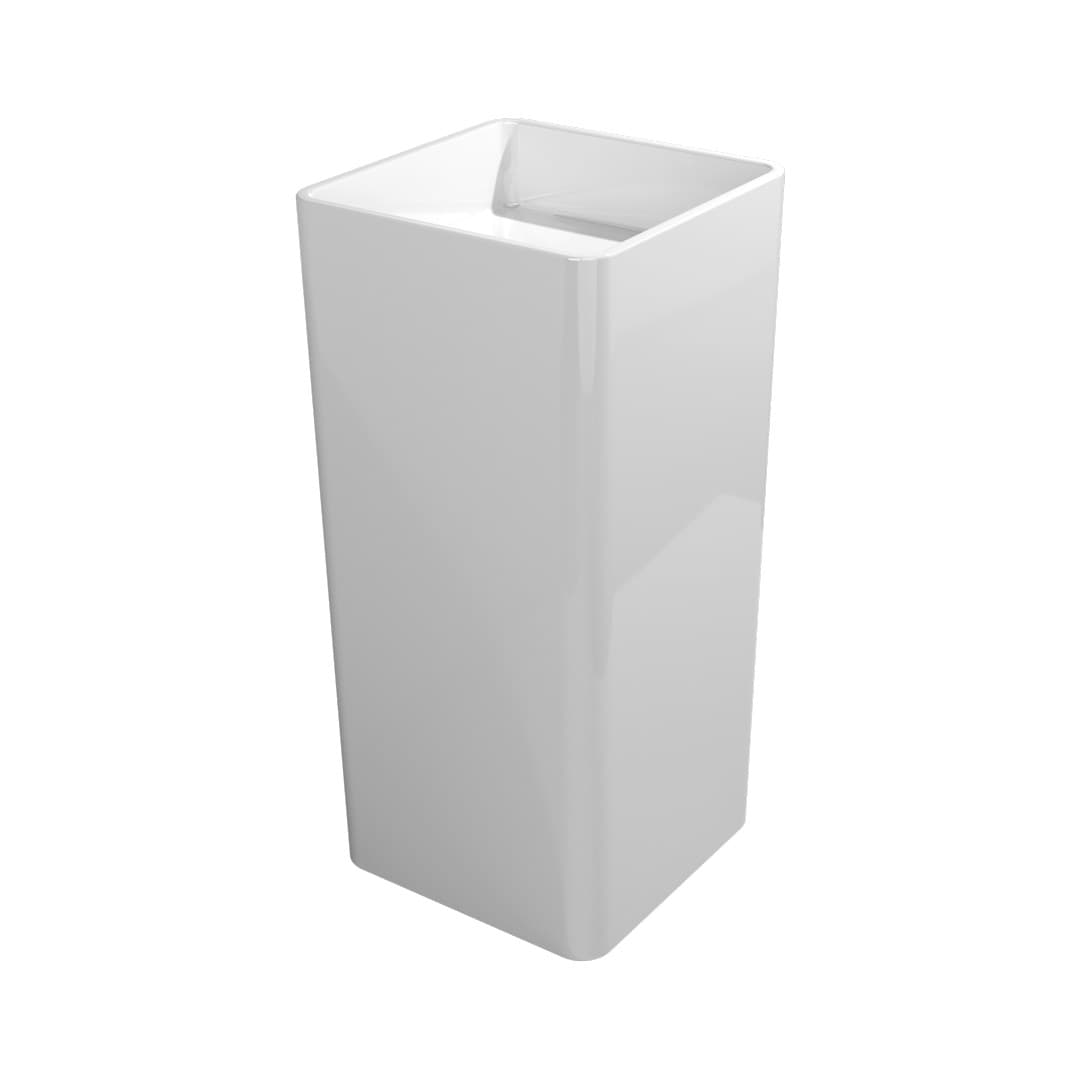 Flaminia MONOWASH – Νιπτήρας Επιδαπέδιος – Freestanding column-basin – floor drain – White Glossy (MW40C)