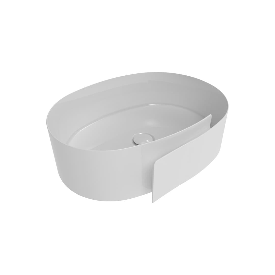 Flaminia ROLL 56 – Νιπτήρας Επικαθήμενος – White Glossy (RL56L)