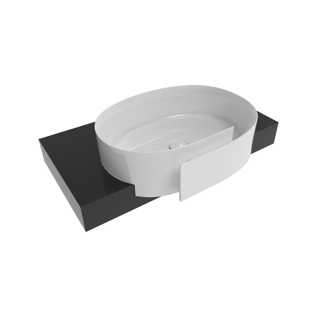 Flaminia ROLL 56 – Νιπτήρας Ημιένθετος – White Glossy (RL56S)