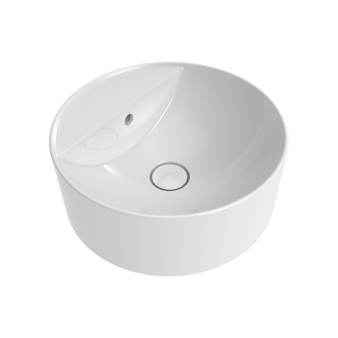 Flaminia TWINSET SLIM – Νιπτήρας Επικαθήμενος – Countertop basin with tap ledge – White Glossy (TW42A)
