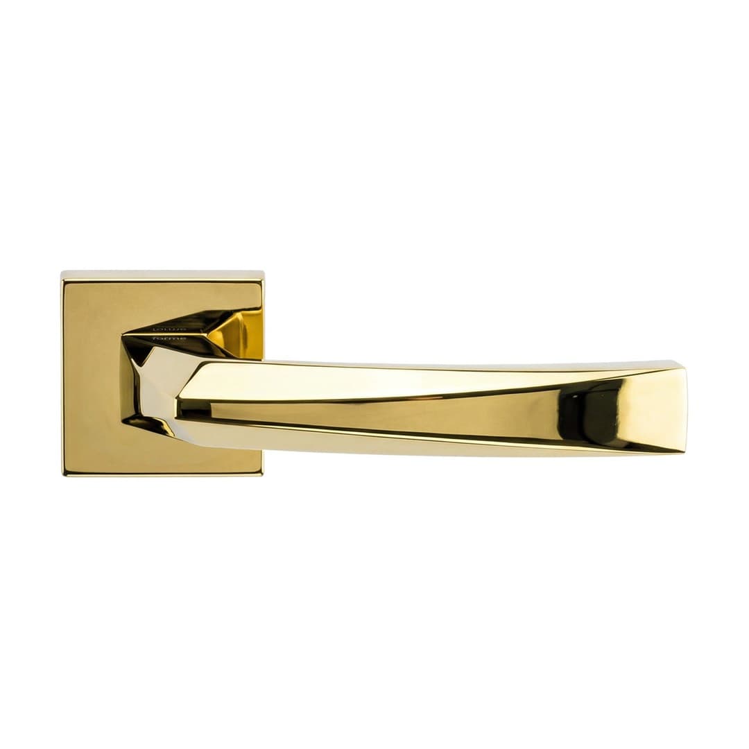 Forme Crystal – Πόμολο Πόρτας Ροζέτα – Square rosette Fixa – Gold PVD (A268-RFXQ0-P01)