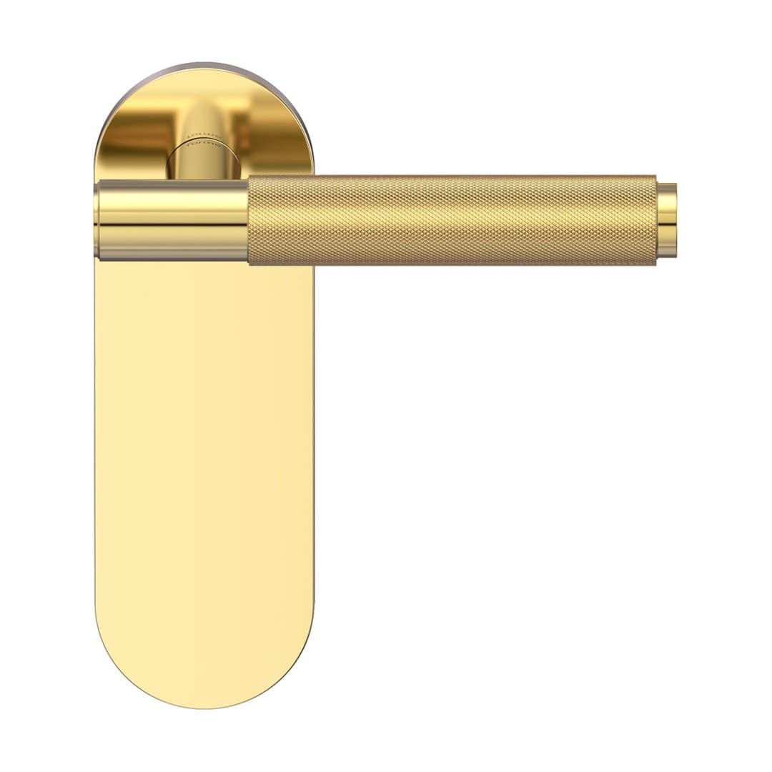Forme City – Πόμολο Πόρτας Πλάκα – Short T plate – Polished Brass (A335-PST-L01)