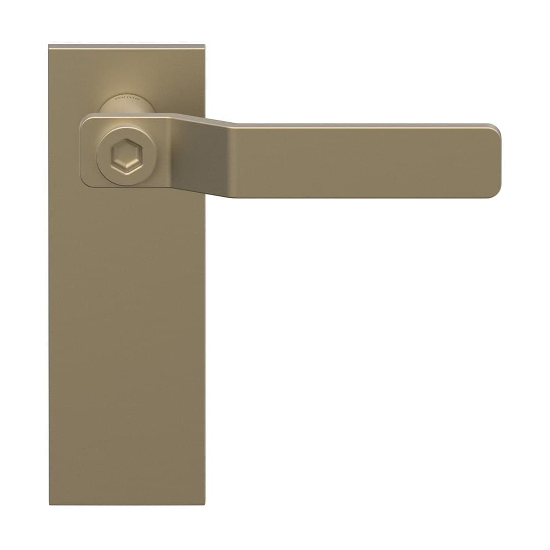 Forme Gas – Πόμολο Πόρτας Πλάκα – Short Q plate – Brassed Satin Matt (A535-PSQ-S02)