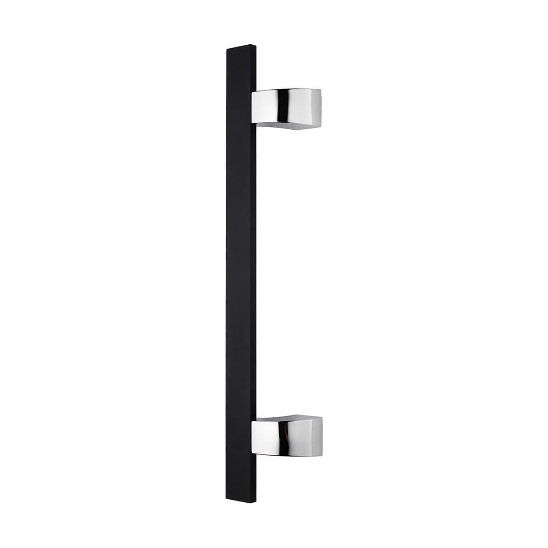 Forme King – Λαβή Εξώπορτας – 600 mm – Polished Chrome + Matt Black (MG51-X06-C08)