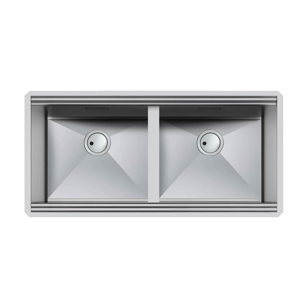 Foster Milano – Νεροχύτης 2 Γουρνών – Stainless steel (Brushed in line) (1016 850)