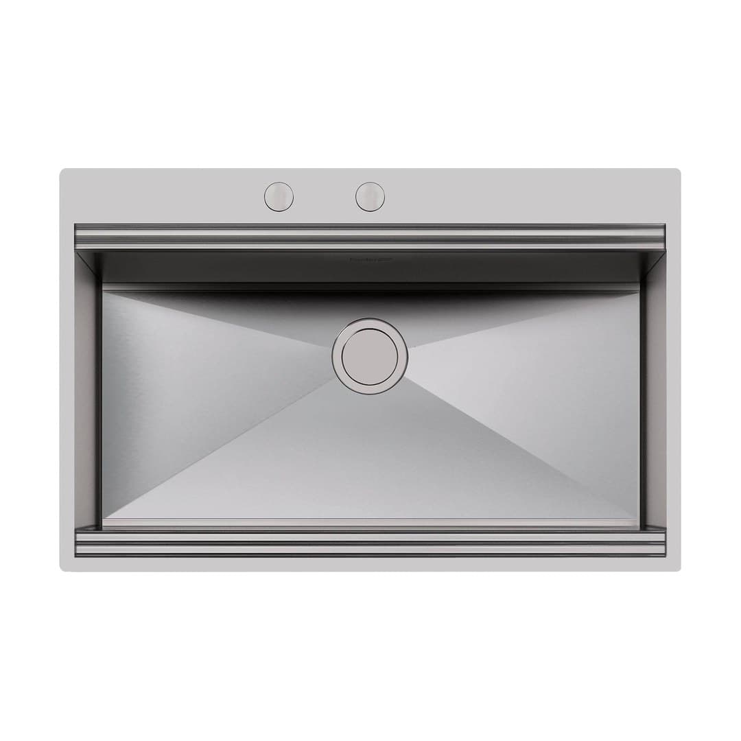 Foster Milanello Workstation – Νεροχύτης 1 Γούρνας – Επικαθήμενος / Χωνευτός 806×520 mm – Stainless steel (Brushed in line) (1034 050)