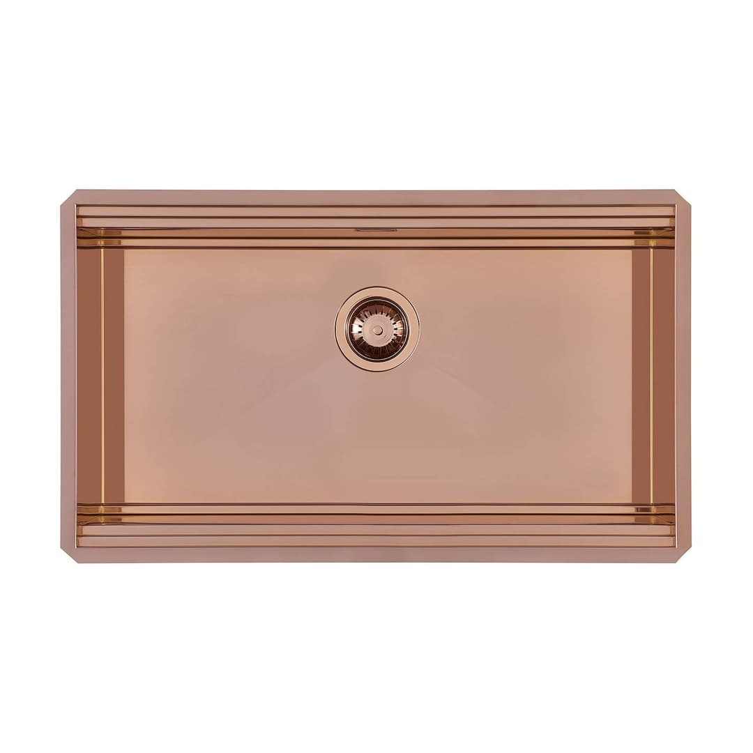 Foster Milanello Workstation – Νεροχύτης 1 Γούρνας – Υποκαθήμενος 790×466 mm – Copper (Brushed in line) (1034 858)