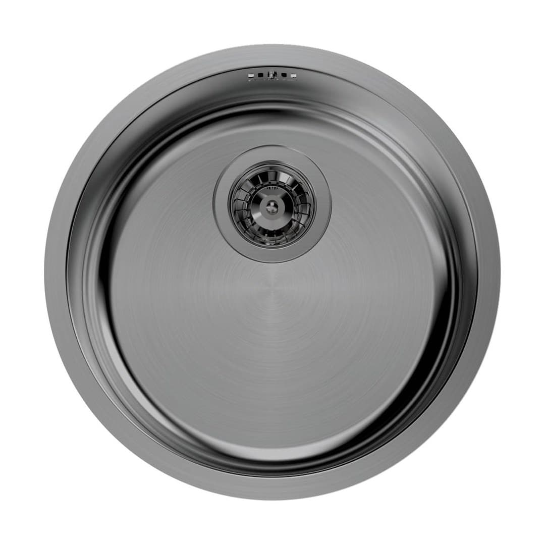 Foster Circolari – Νεροχύτης 1 Γούρνας – Υποκαθήμενος ø 425 – Gun Metal (Foster brushed) (1130 866)