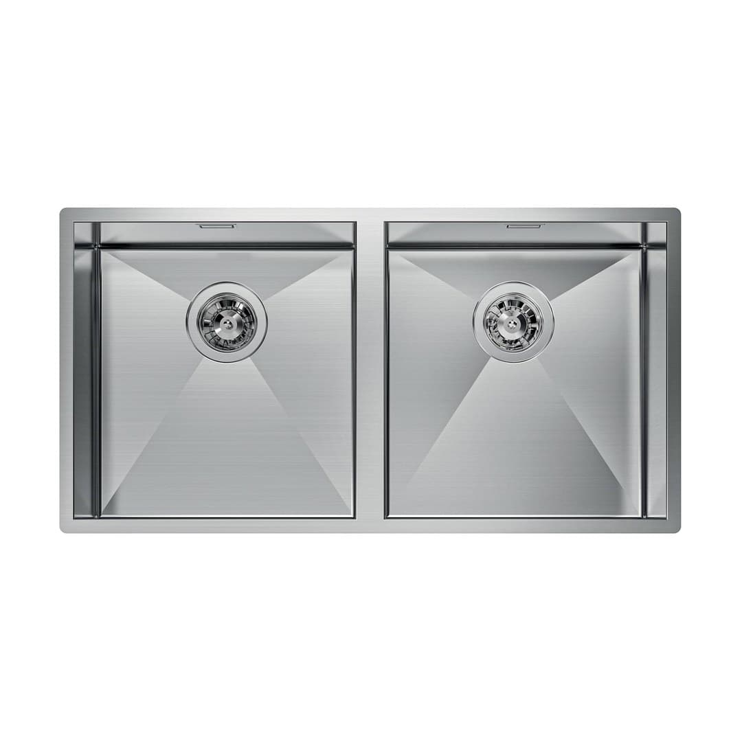 Foster Quadra – Νεροχύτης 2 Γουρνών – Υποκαθήμενος 840×440 mm – Stainless steel (Brushed in line) (1221 850)