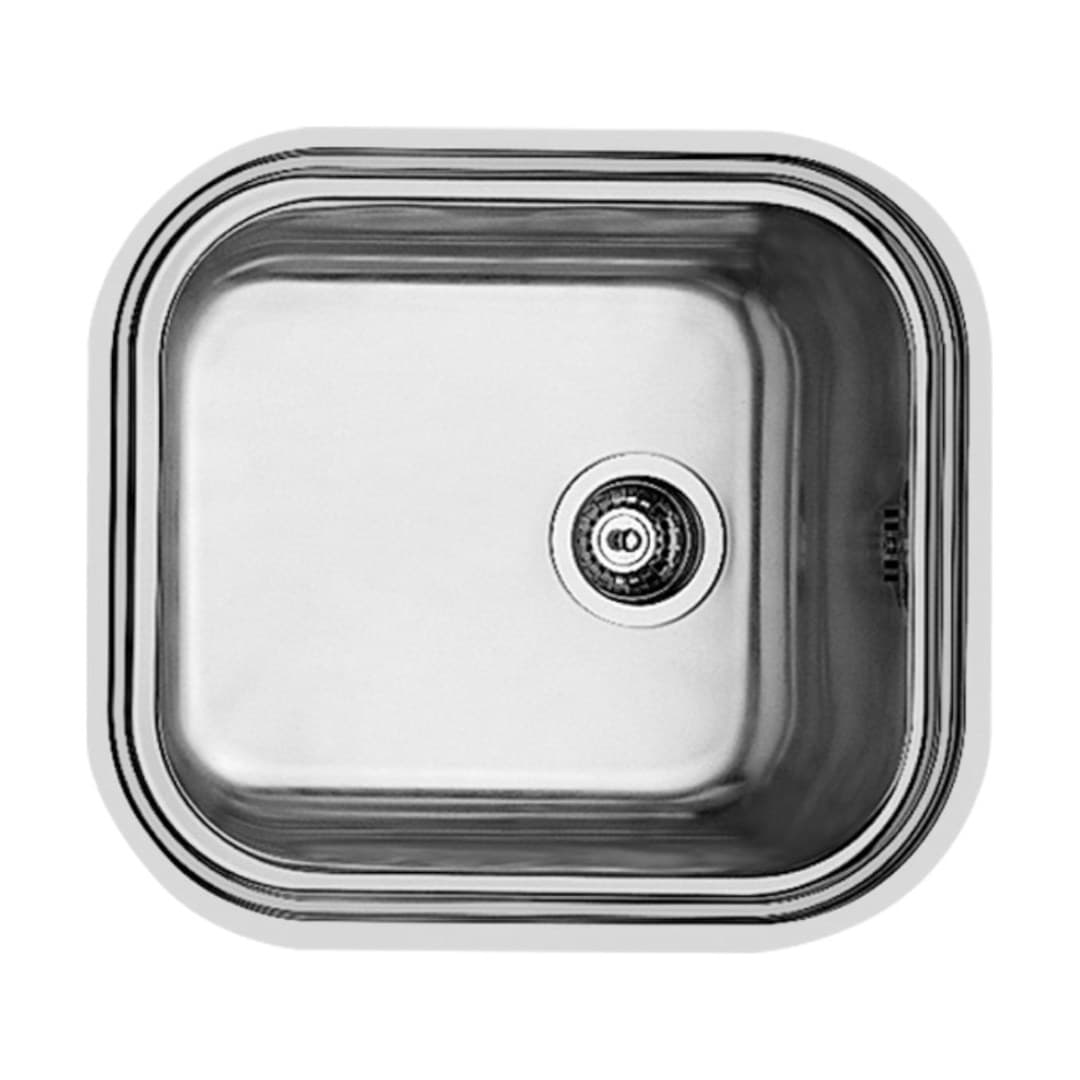 Foster Big Bowl – Νεροχύτης 1 Γούρνας – Επικαθήμενος (χείλος 8 mm) 550×500 mm – Stainless steel (Foster brushed) (1611 060)