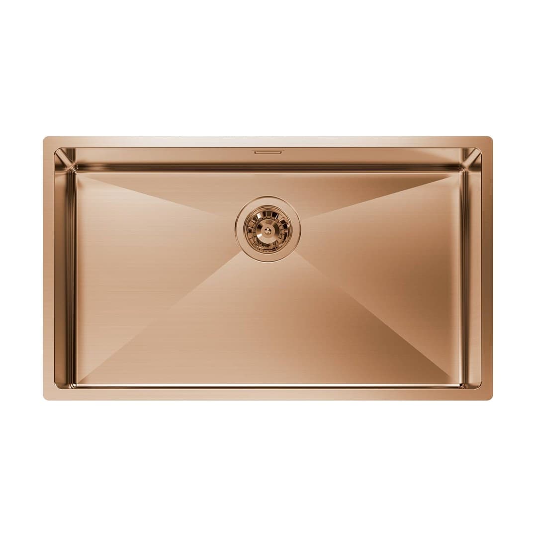 Foster Quadra R12 – Νεροχύτης 1 Γούρνας – Υποκαθήμενος 750×440 mm – Brandy (Brushed in line) (1717 855)