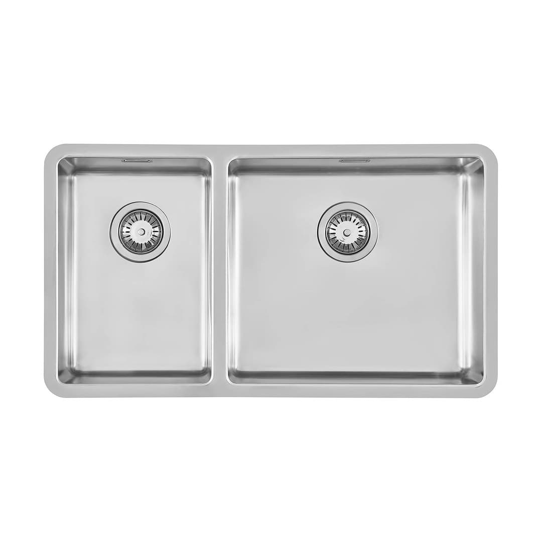 Foster KE – Νεροχύτης 2 Γουρνών – Υποκαθήμενος 800×450 mm – Stainless steel (Foster brushed) (2205 850)