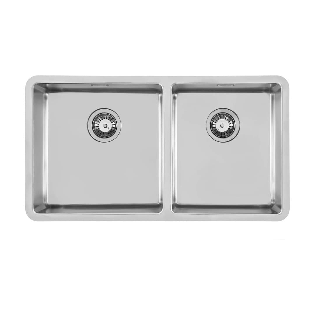 Foster KE – Νεροχύτης 2 Γουρνών – Υποκαθήμενος 820×450 mm – Stainless steel (Foster brushed) (2206 850)