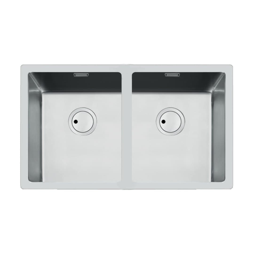 Foster S4001 – Νεροχύτης 2 Γουρνών – Υποκαθήμενος 750×440 mm – Stainless steel (Brushed in line) (3352 850)
