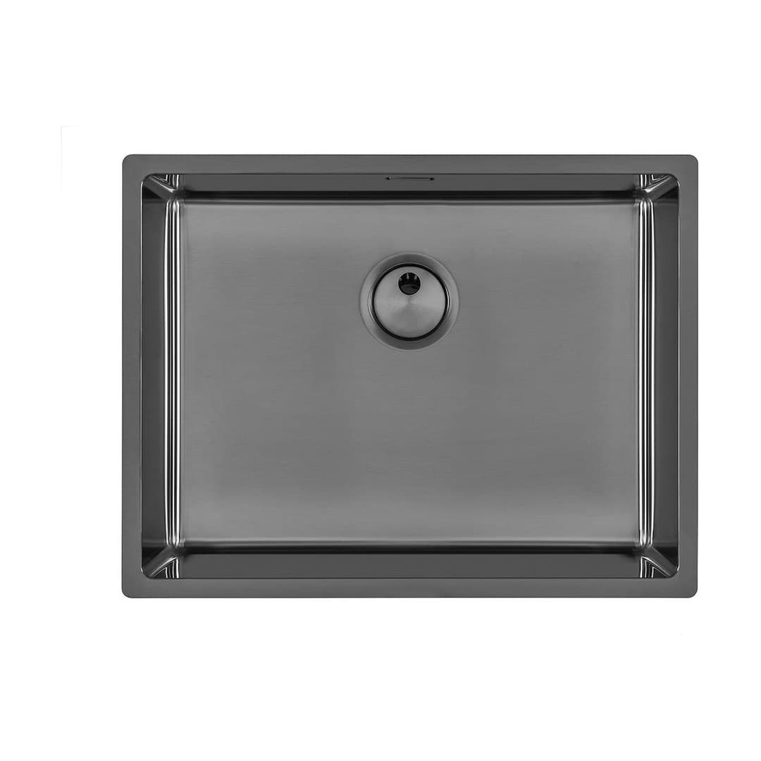 Foster Skin – Νεροχύτης 1 Γούρνας – Υποκαθήμενος 570×440 mm – Gun Metal (Foster brushed) (4453 846)