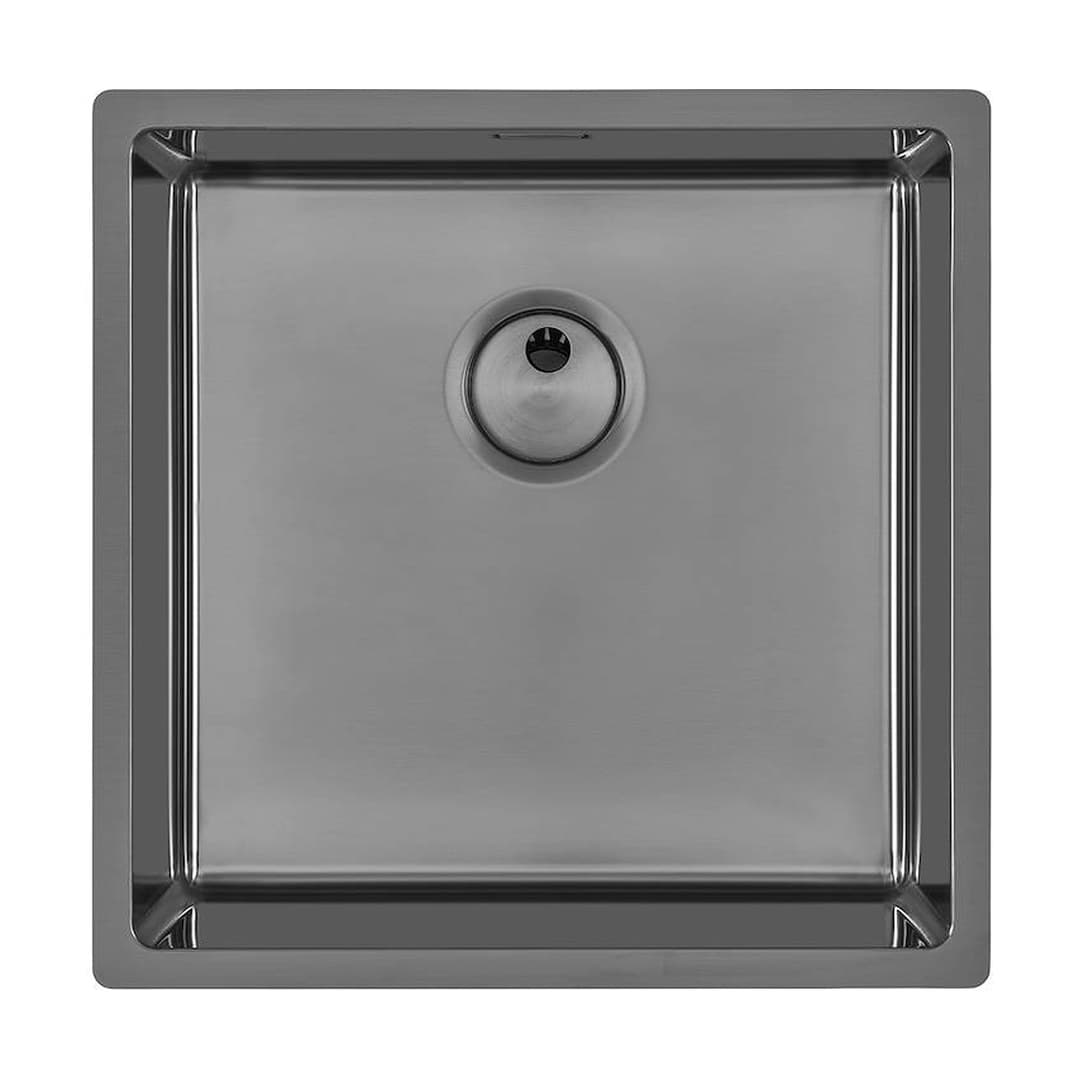 Foster Skin – Νεροχύτης 1 Γούρνας – Υποκαθήμενος 440×440 mm – Gun Metal (Foster brushed) (4456 846)