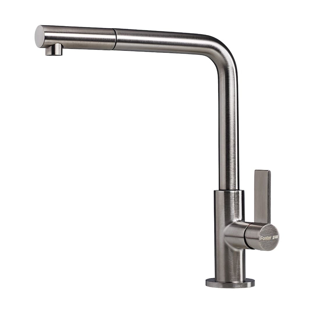 Foster Vela – Μπαταρία Κουζίνας – με Συρόμενο Ντους – Stainless steel (Satin) (8497 120)