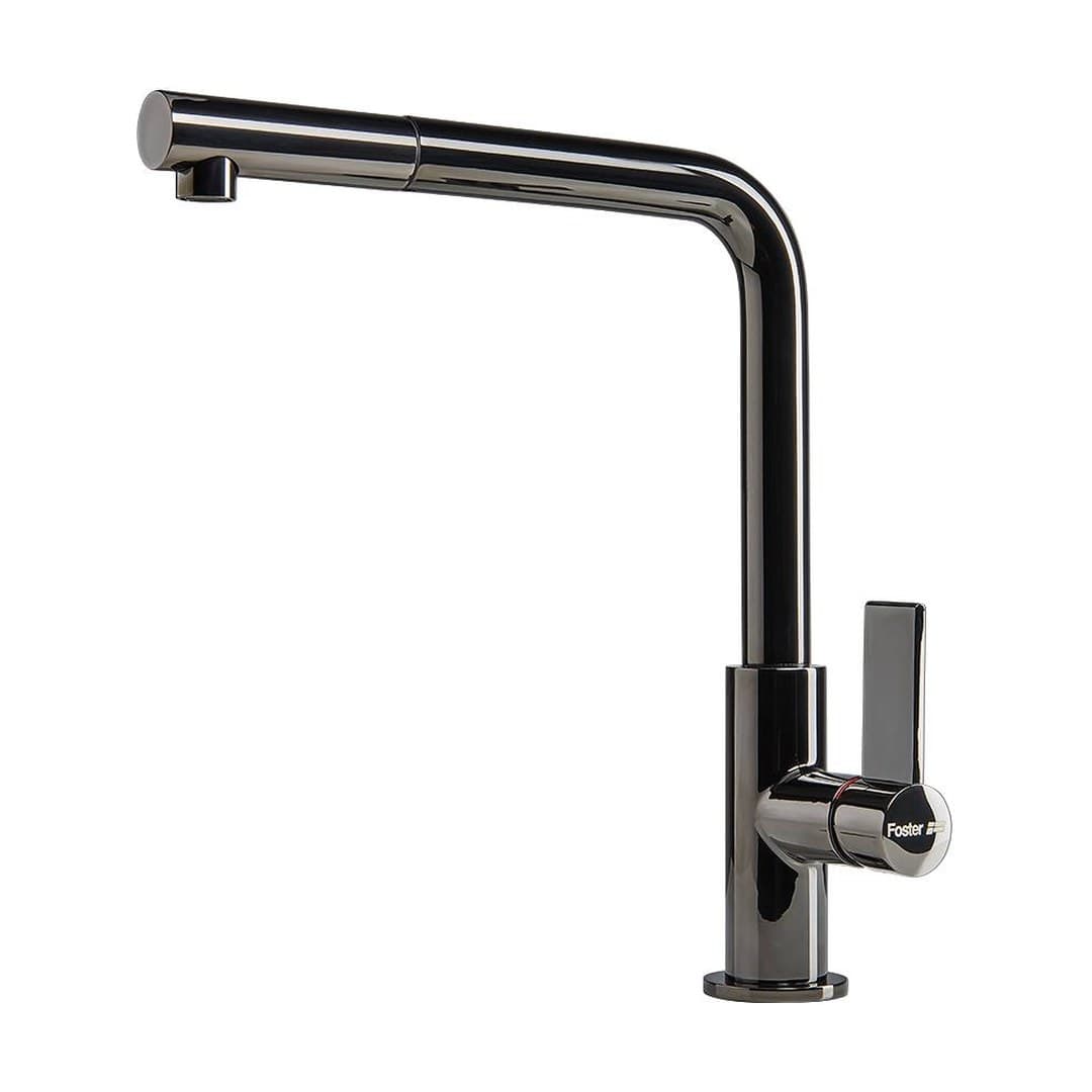 Foster Omega – Μπαταρία Κουζίνας – με Συρόμενο Ντους – Gun Metal (Polished) (8498 856)